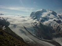 モンテローザとフィンデル氷河