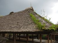 竹で屋根が葺いて在る！